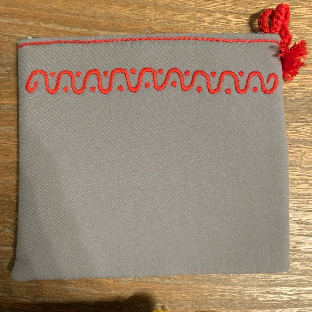 Bosnian New Vintage Boho Embroidered Mini Bags Set Clutch Cosmetic Bag Red Black